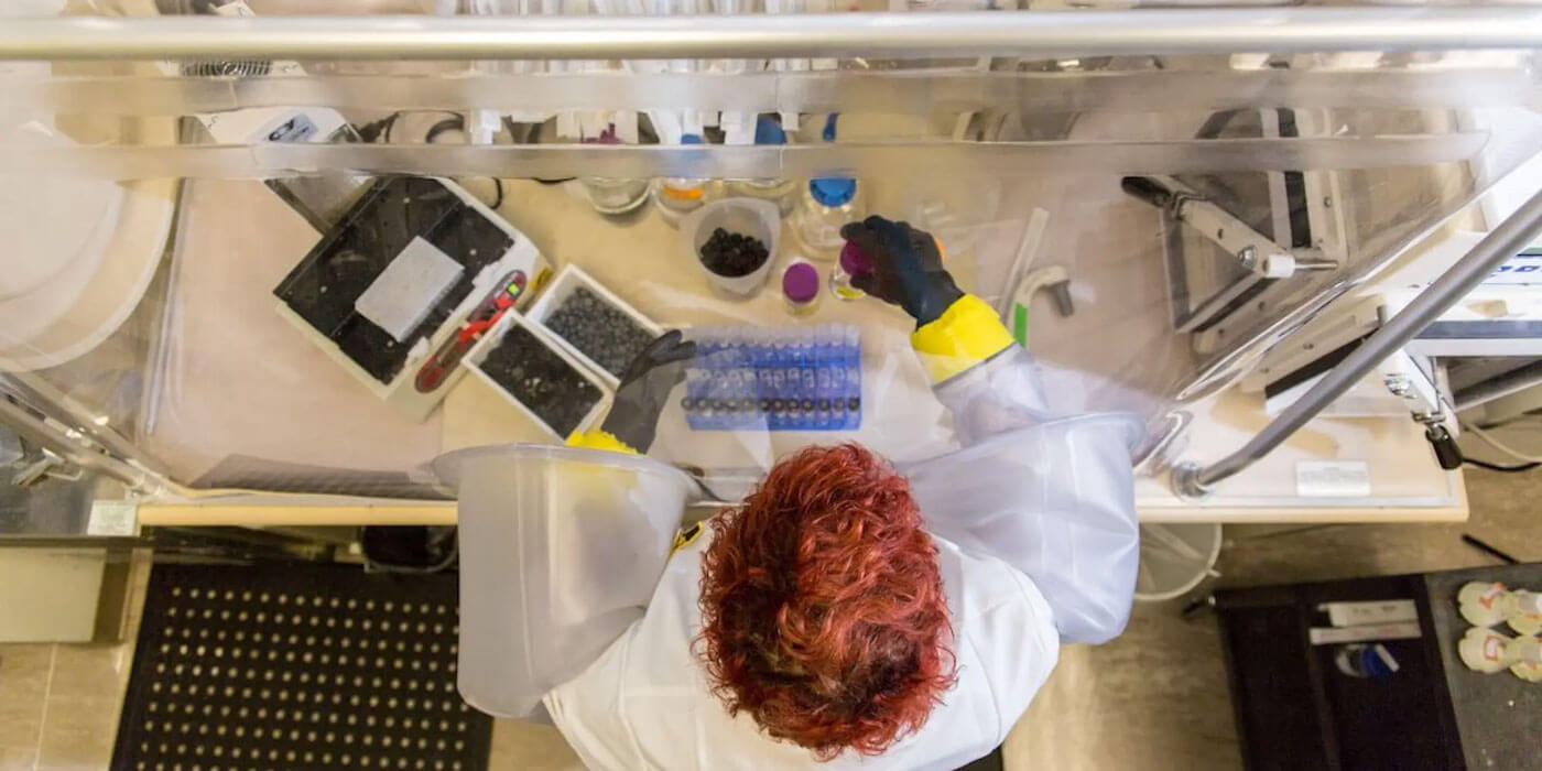 Pivot Bio Scientist Testing Soil