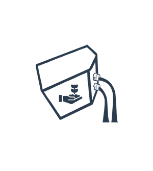 illustration of box with hands