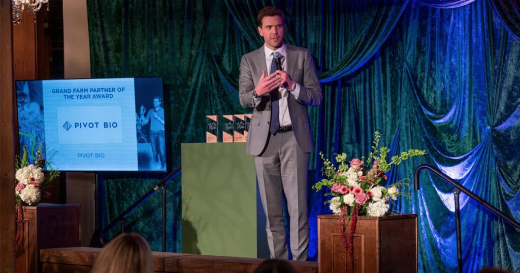 photo of Chris Abbott speaking on stage